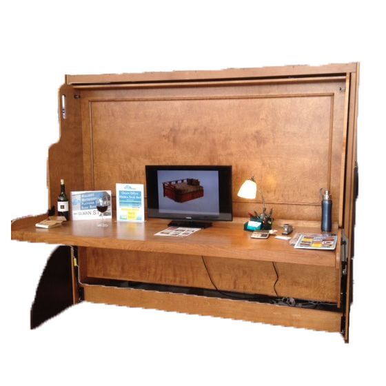 Deluxe custom murphy bed desk no hutch