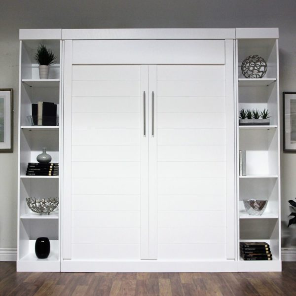 Dublin murphy bed with cabinets in white