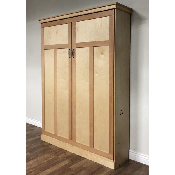 Lodge Murphy Bed natural finish side