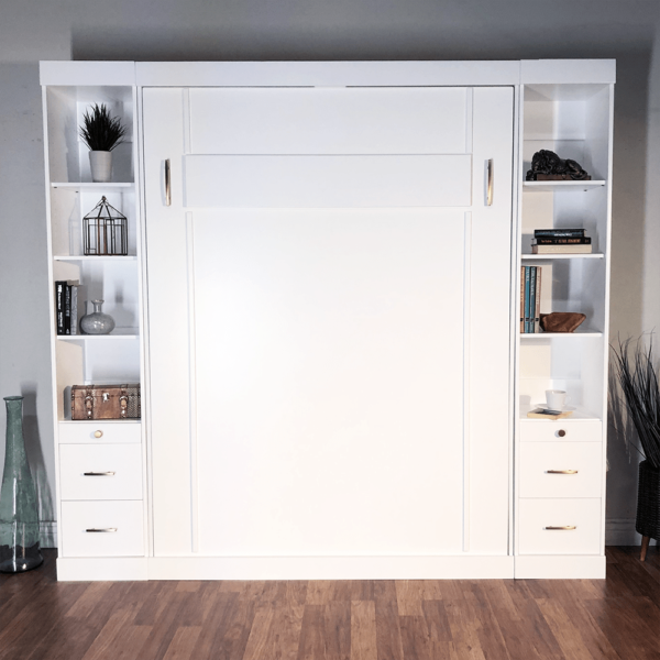 Sonoma wallbed with cabinets, in white