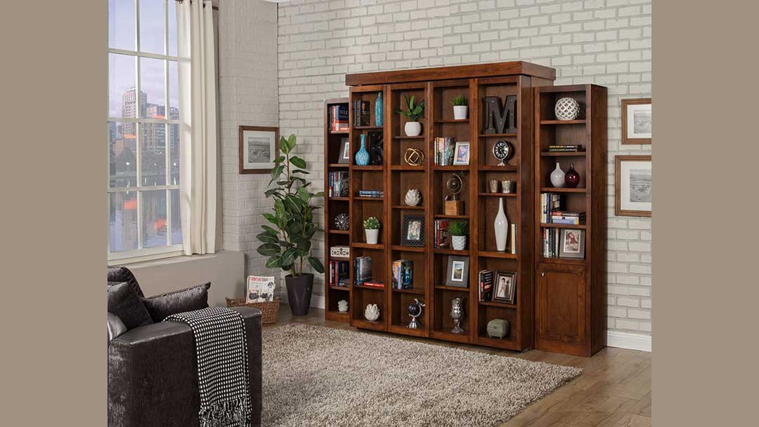 murphy bed storage solution Library model