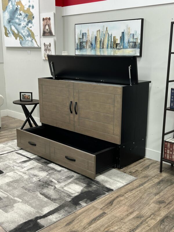 Metro cabinet bed - pebble grey